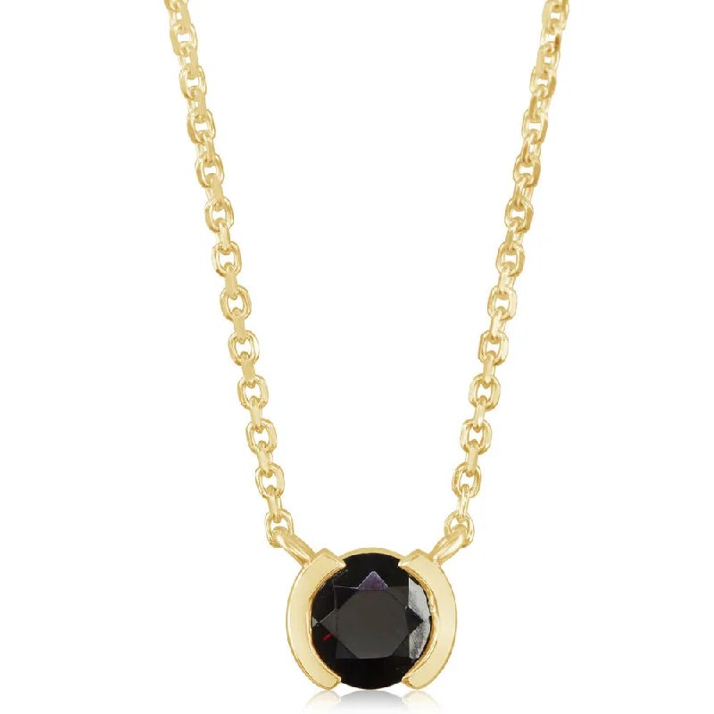 Best necklaces and pendants with art deco elements for a vintage, glamorous design-14K Yellow Gold Idaho Garnet Neckpiece