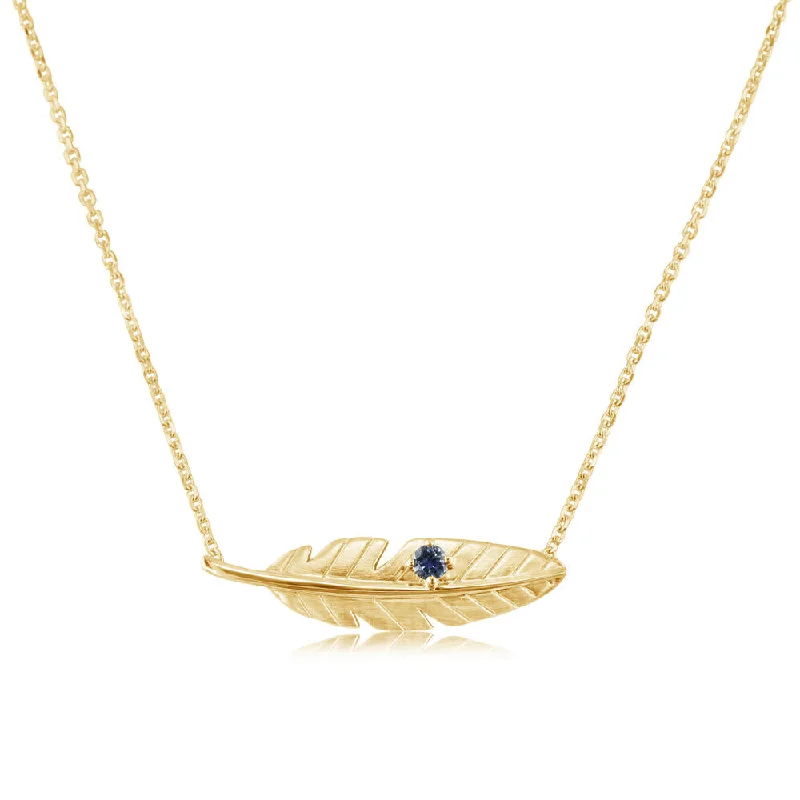 Best necklaces and pendants with minimalist pendants for a sleek, understated look-14K Yellow Gold Montana Sapphire Neckpiece