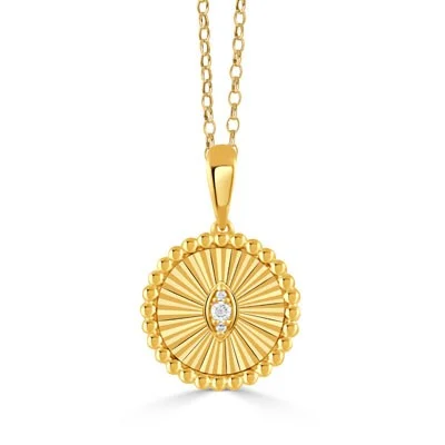 Stunning necklaces and pendants with turquoise and gold for a vibrant, earthy look-18K Gold 0.04ctw Diamond Pendant