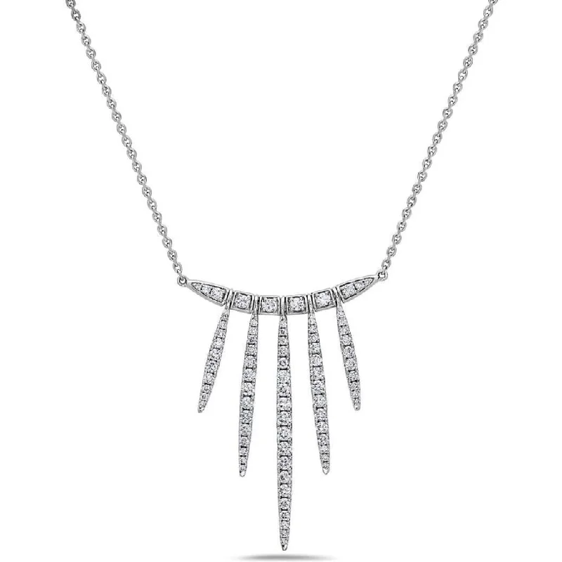 Best necklaces and pendants with silver chains for a sleek, timeless look-Diamond Fireworks Necklace