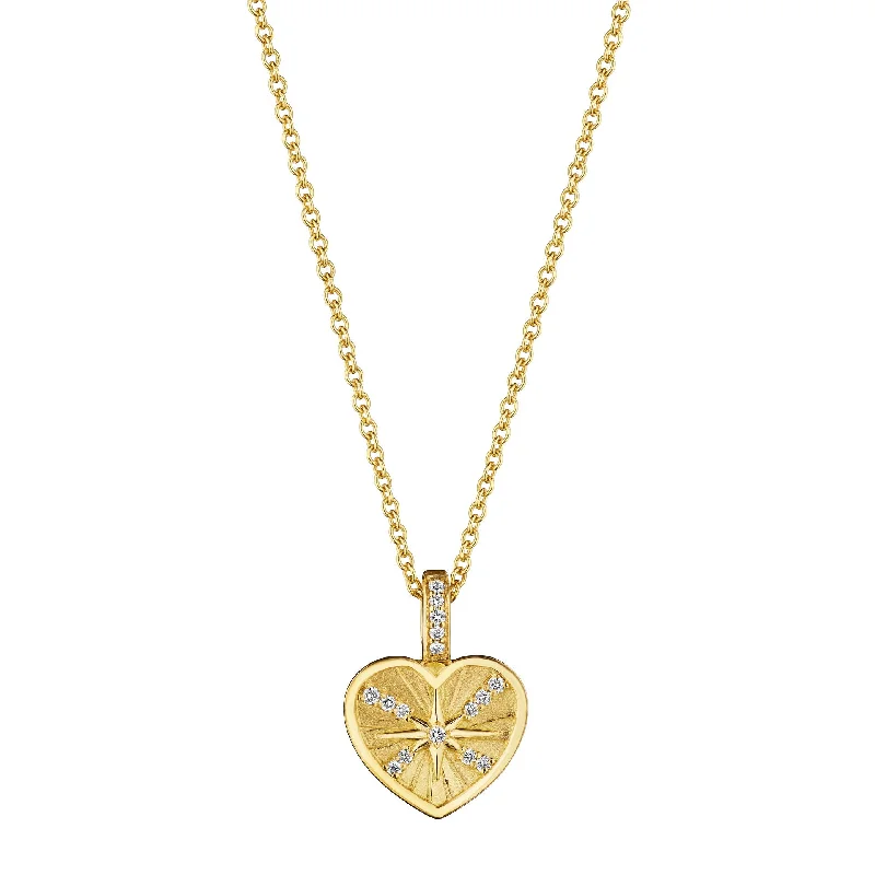 Best necklaces and pendants with crystal accents for a sparkling and elegant style-Petite Penny Heart Starburst Necklace