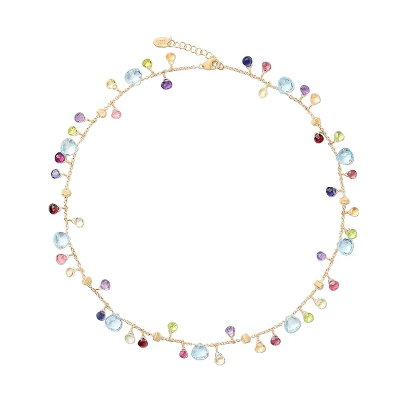 Elegant necklaces and pendants with diamond accents for added sparkle-Mixed Gemstone Paradise Necklace