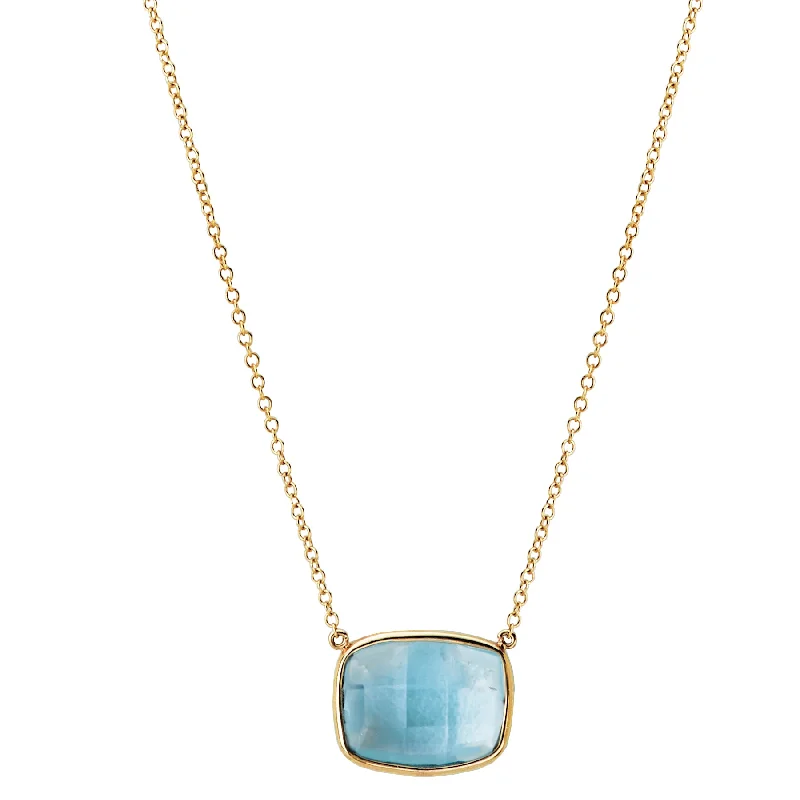 Stunning necklaces and pendants with ruby and diamond combinations for a luxurious effect-Blue Topaz Necklace