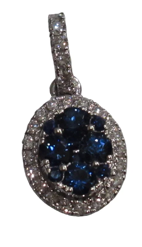 Necklaces and pendants with leaf-shaped designs for an earthy, organic feel-Sapphire Cluster Pendant