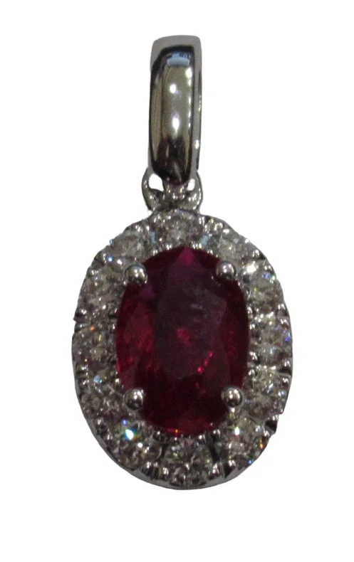 Necklaces and pendants with matching rings for a coordinated set of jewelry-Ruby Pendant