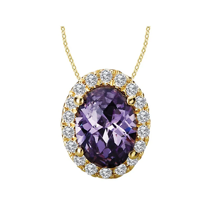 Best necklaces and pendants with layered designs for a chic, stacked look-Amethyst Halo Pendant