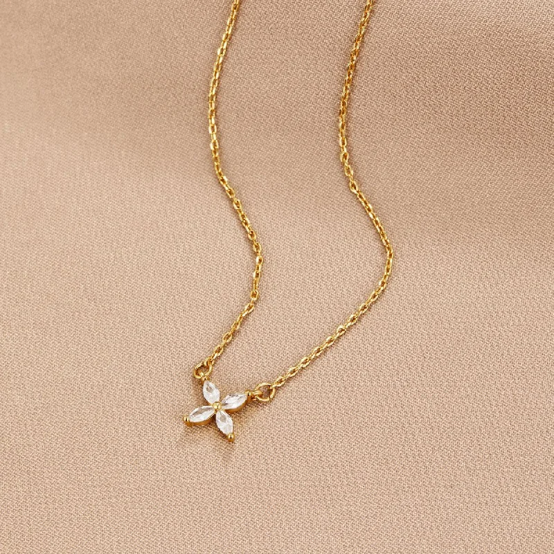 Simple necklaces and pendants with bar pendants for a sleek modern design-Privet Flower Necklace