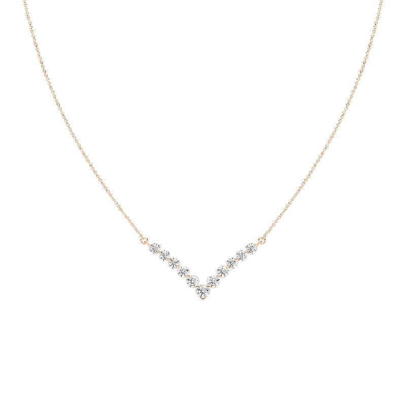 Necklaces and pendants with clear quartz for a pure and radiant look-Diamond Radiance V Necklace