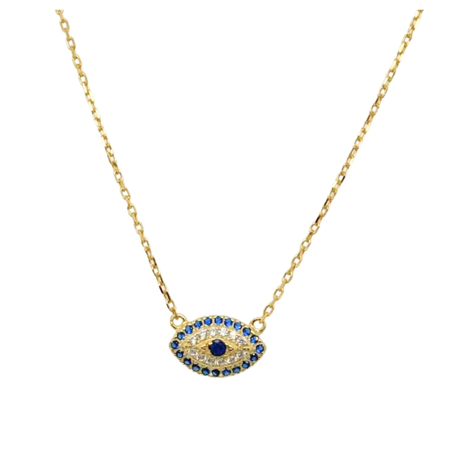 Necklaces and pendants with abstract shapes for a modern, creative appearance-Evil Eye Necklace