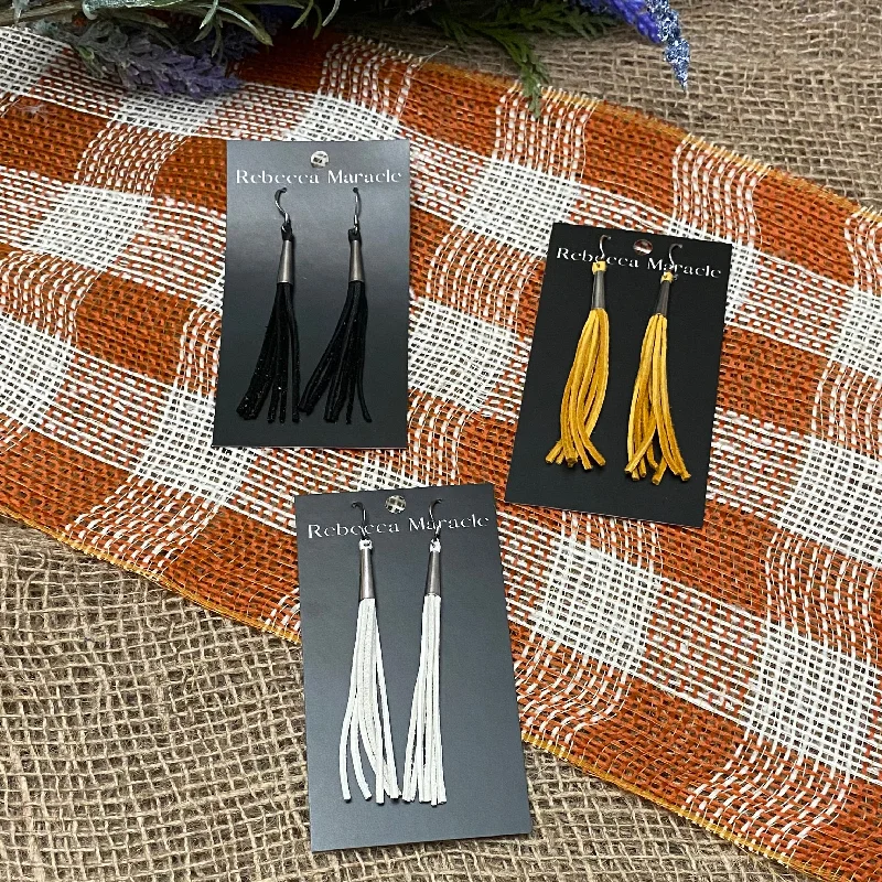 Hypoallergenic Drop Earrings for Sensitive -Fringe Earrings; by Rebecca Maracle