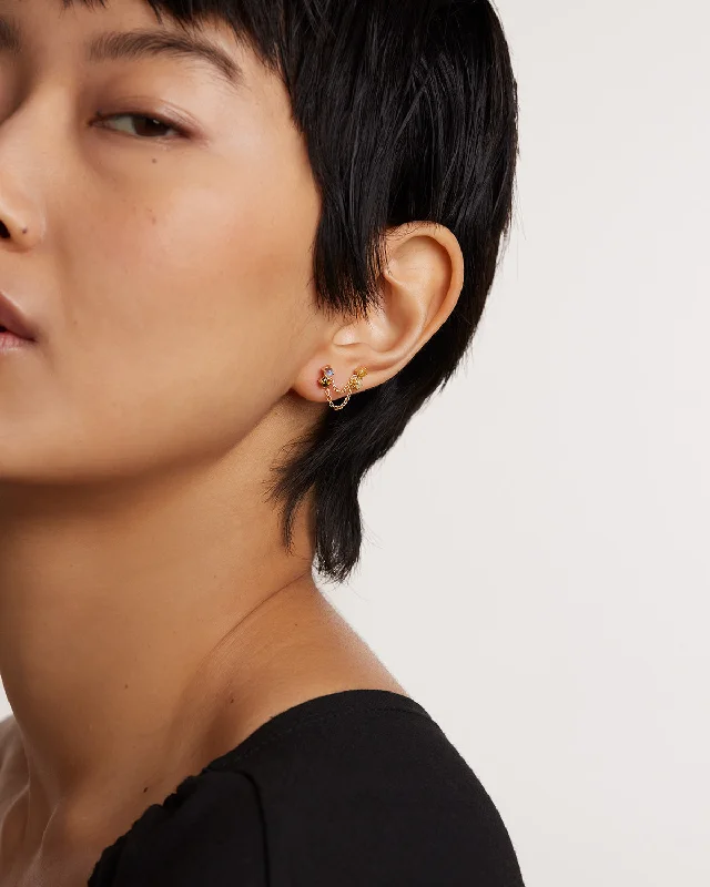 Heavy Duty Drop Earrings for Durability -GRID 1 Naomi Gold Earrings