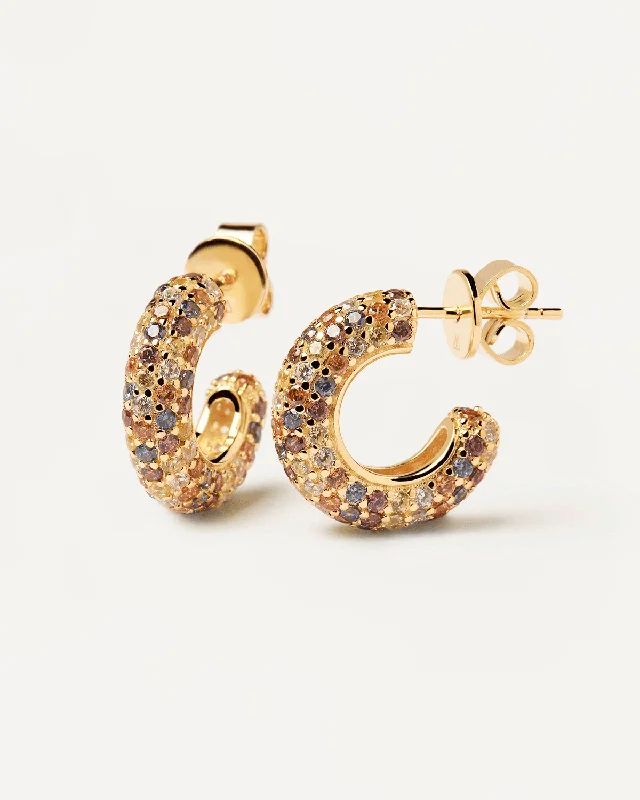 Oval Drop Earrings for Grace -GRID 1 Tiger Gold Earrings