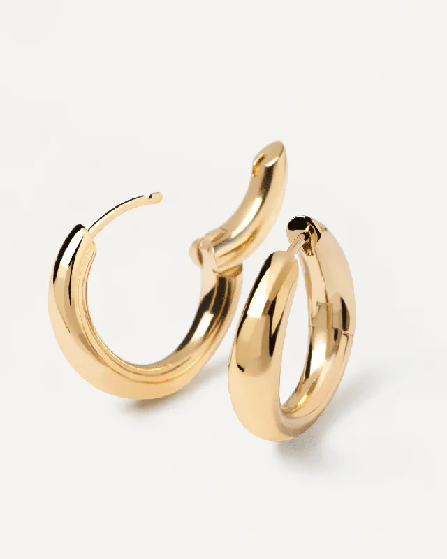 Drop Earrings for Festival Style -GRID 2 Pirouette Gold Earrings