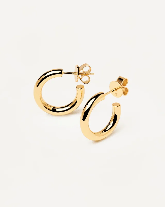 Studded Drop Earrings with Gemstones -GRID Medium Cloud Gold Earrings