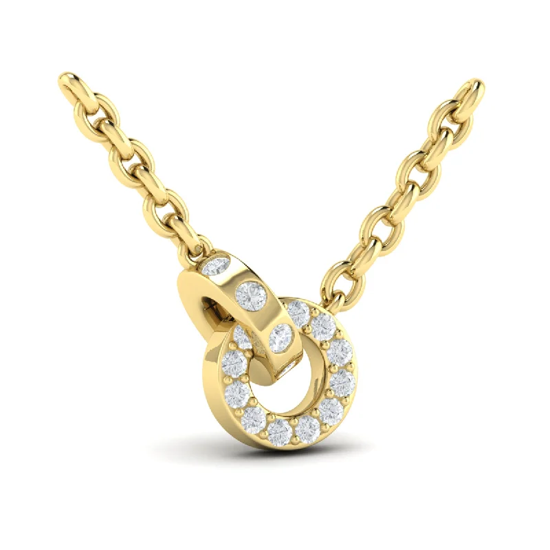 Best necklaces and pendants with art deco elements for a vintage, glamorous design-Grown Diamond Interlocking Necklace in 14K Gold