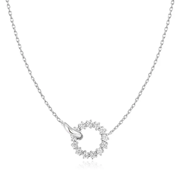 Simple necklaces and pendants with bar pendants for a sleek modern design-Interlinked Circles Necklace in Sterling Silver