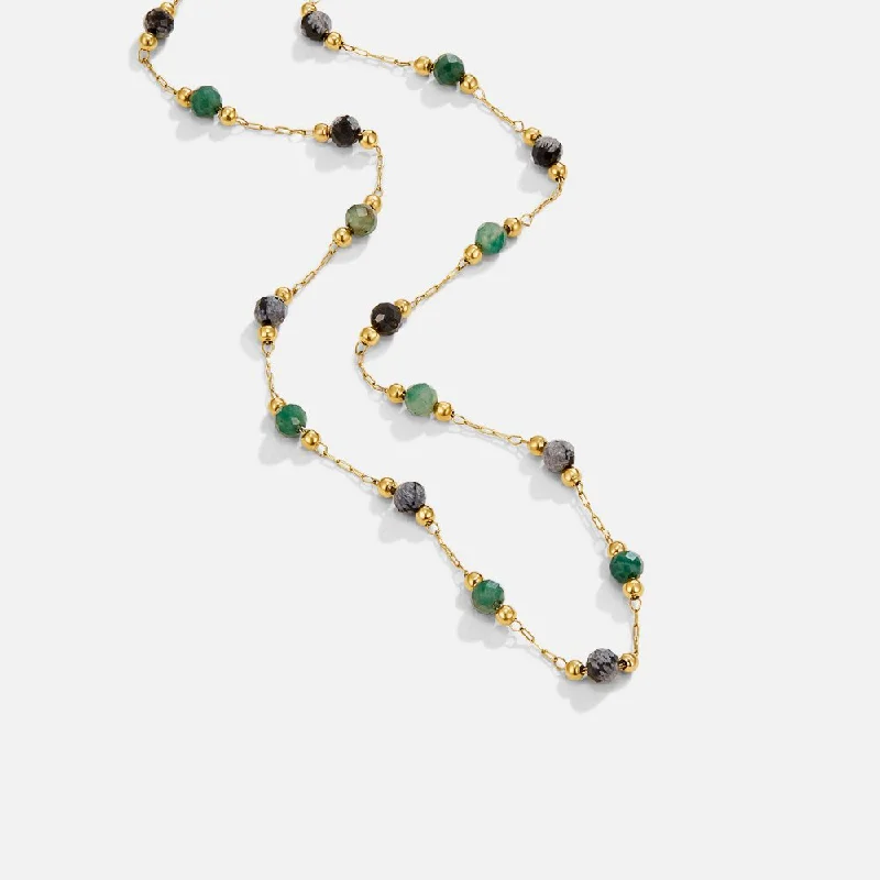 Best necklaces and pendants with statement designs for a fashionable accessory-Lulu Forest Beaded Stone Necklace