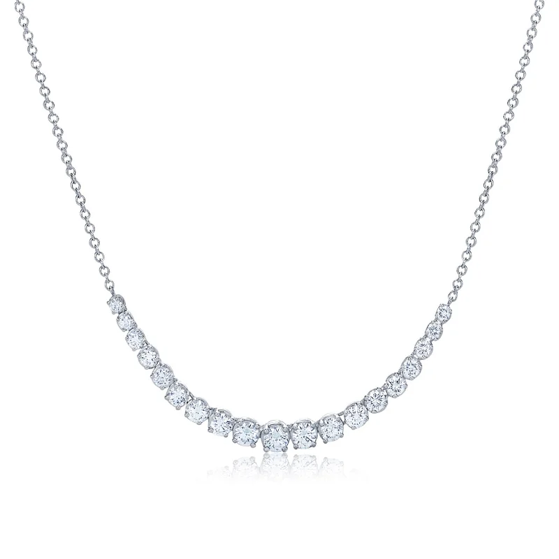 Elegant necklaces and pendants with infinity symbols for timeless designs-Riviera Demi Necklace with Diamonds