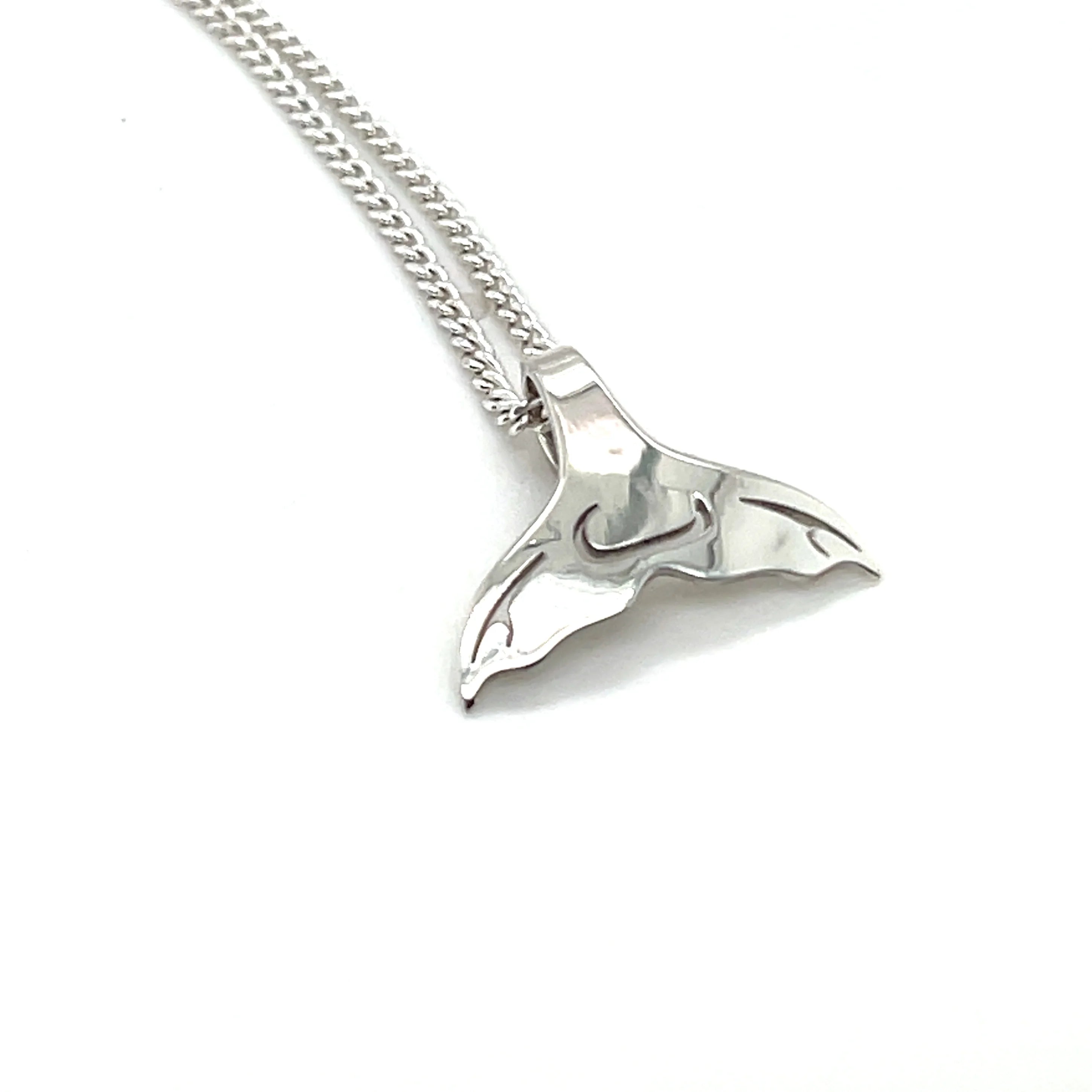 Best necklaces and pendants with matching earrings for a coordinated, elegant look-Pendant - Pauls; Silver, Whale Tail, Mini