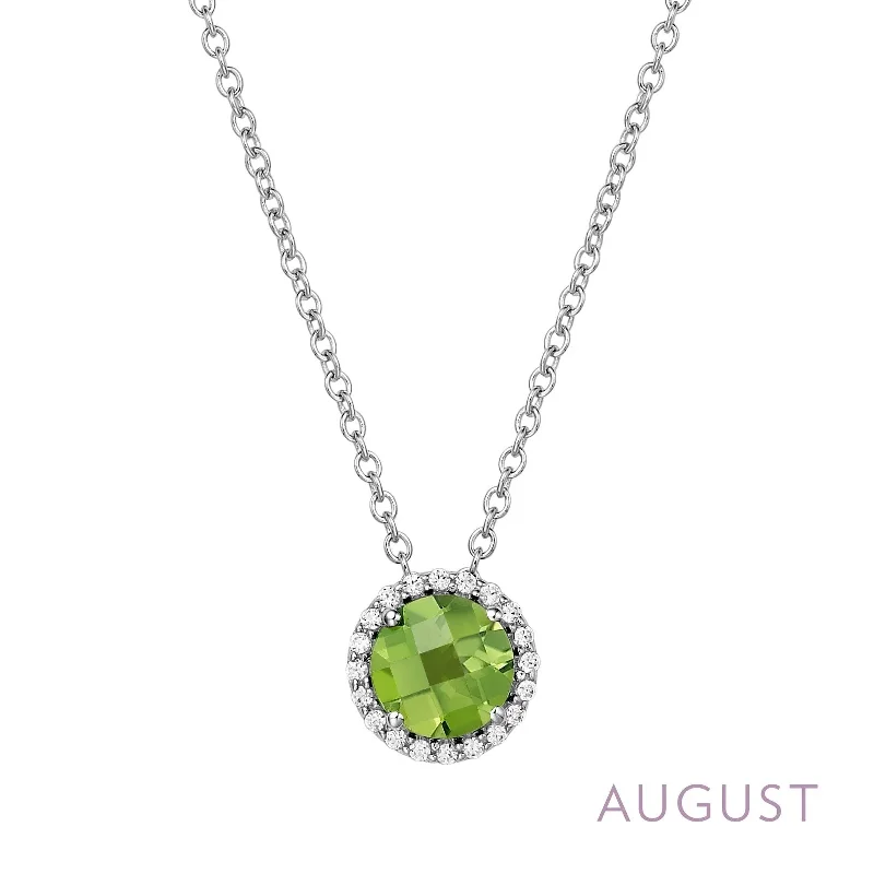 Stunning necklaces and pendants with aquamarine stones for a serene effect-Peridot Birthstone Necklace in Sterling Silver