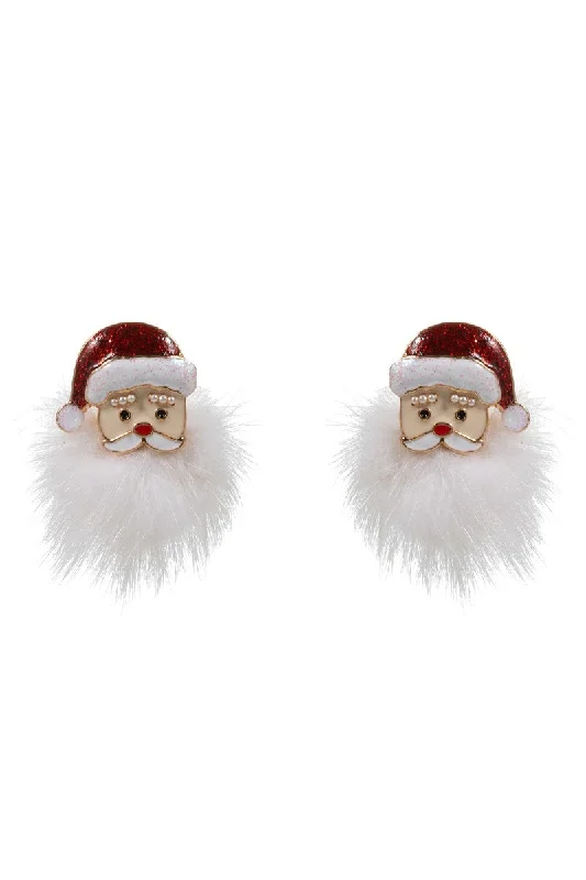 Drop Earrings with Vine Designs -Red Santa Earrings