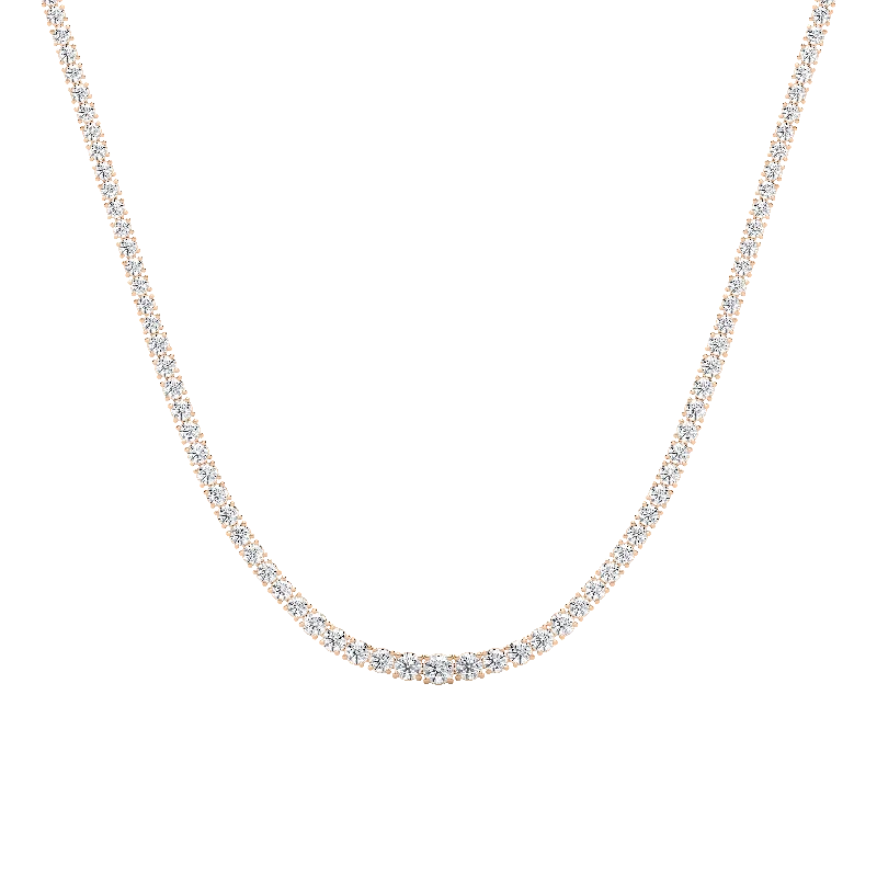 Best necklaces and pendants with emerald gemstones for a rich, sophisticated design-Riviera Round Diamond Tennis Necklace