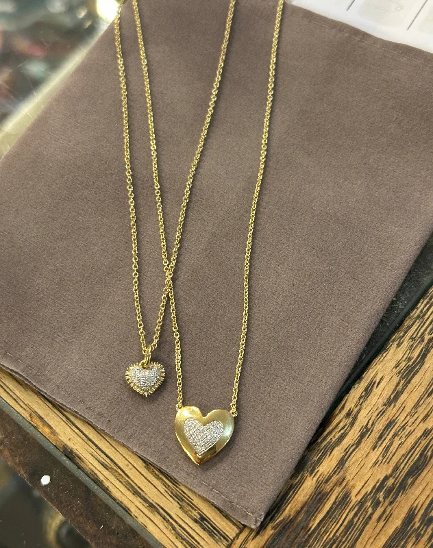 Elegant necklaces and pendants with onyx stones for a sleek, polished look-Spiked Heart Diamond Pendant Necklace