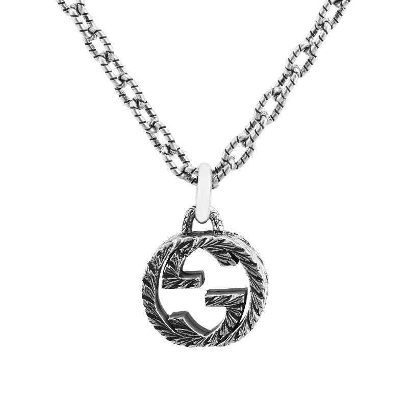 Necklaces and pendants with enamel accents for a colorful, eye-catching appearance-Interlocking G Necklace