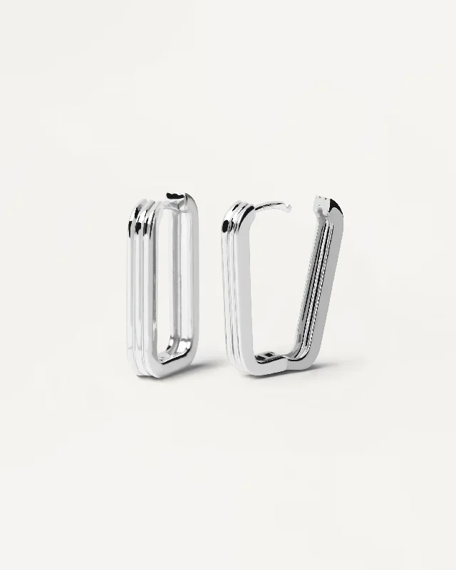 Drop Earrings with Chevron Designs -Super Nova Silver Earrings