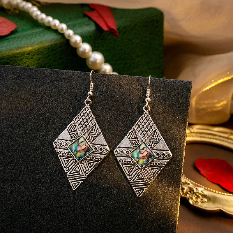 Drop Earrings with Animal Motifs -Wholesale Geometric Quadrilateral Alloy Earrings