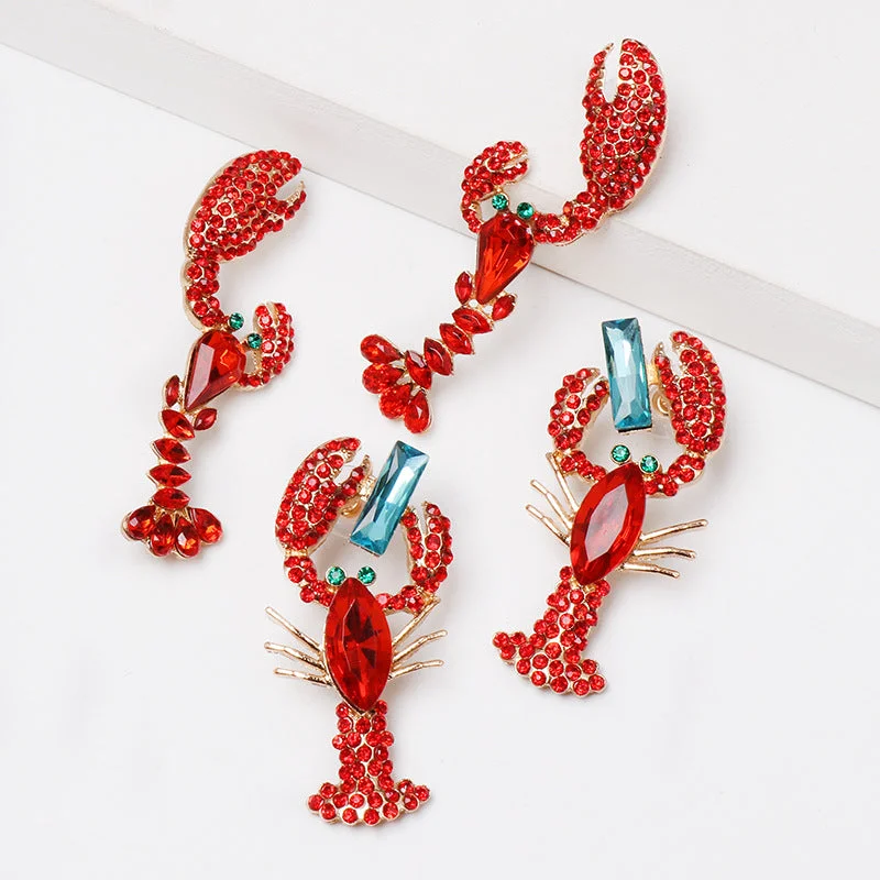 Drop Earrings for Party Look -Wholesale Red Lobster Earrings