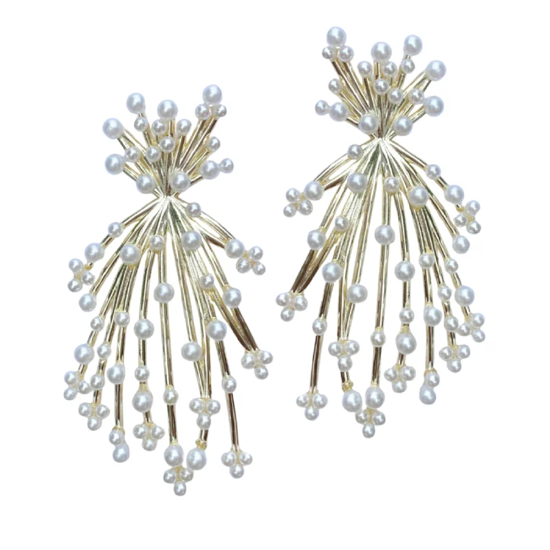 Drop Earrings with Animal Motifs -Baby’s Breath Earrings