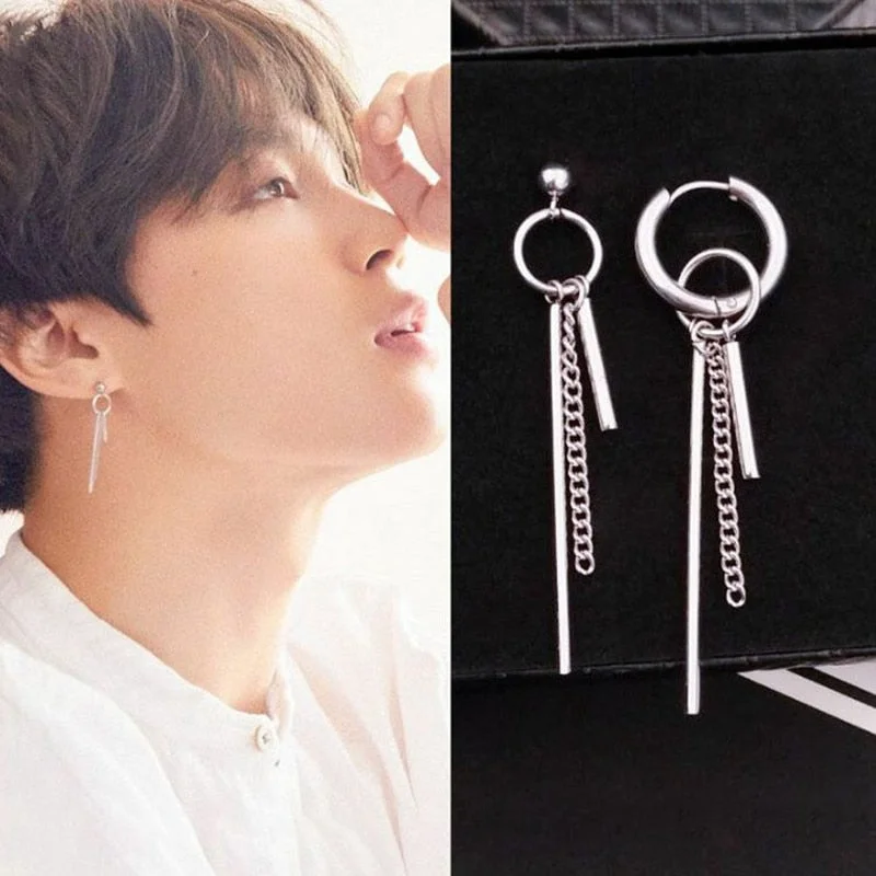 Drop Earrings with Abstract Designs -BTS JIMIN EARRINGS 1