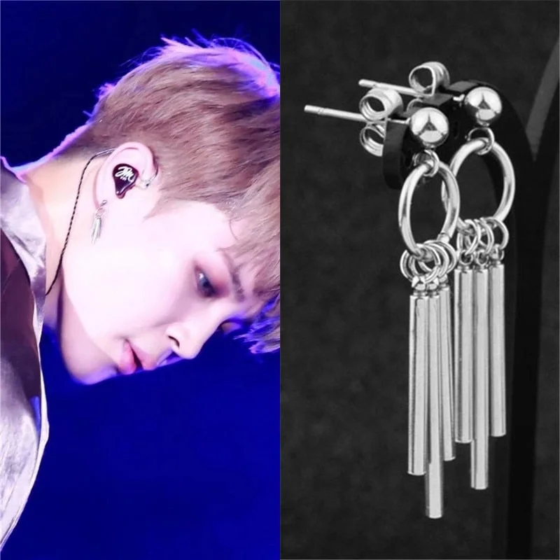 Drop Earrings with Symbolic Elements -BTS JIMIN EARRINGS 2