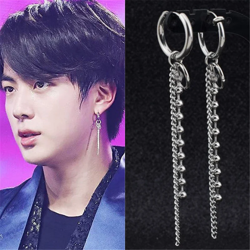 Crystal Drop Earrings for Sparkle -BTS JIN EARRINGS 1