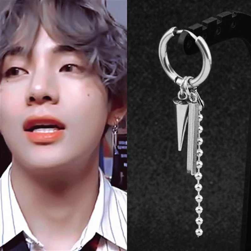 Drop Earrings with Vine Designs -BTS V EARRINGS 2