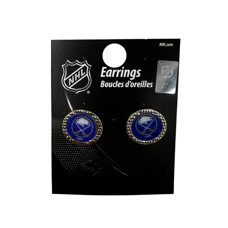 Drop Earrings with Star Motifs -Buffalo Sabres Royal & Gold Stud Earrings