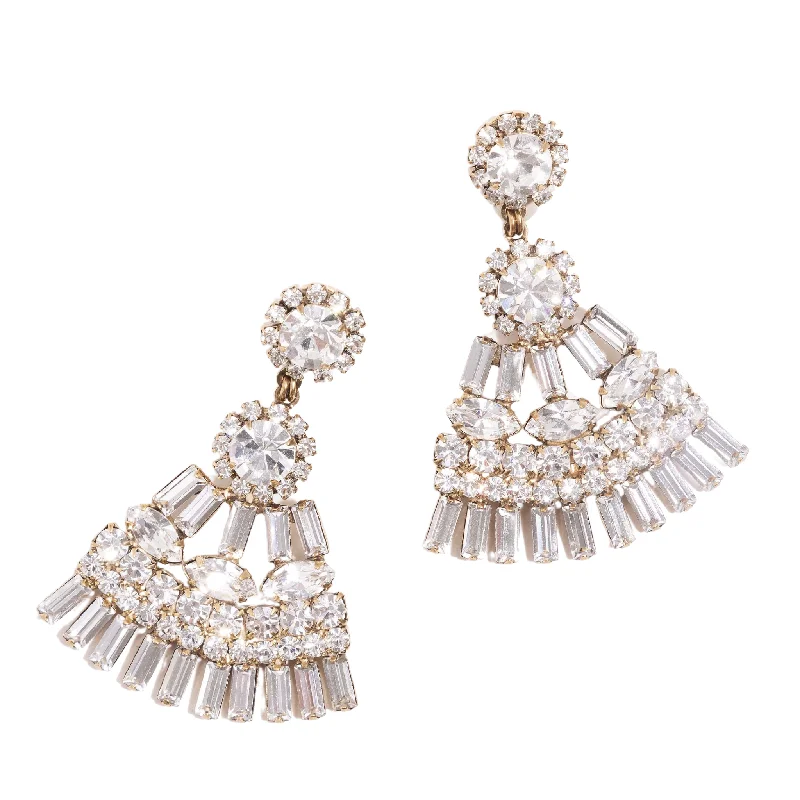 Maximalist Drop Earrings for Bling -Chloe Statement Earrings