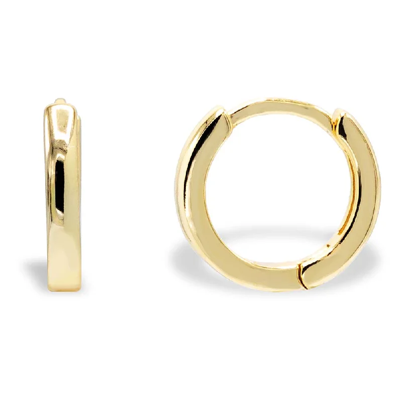 Contemporary Drop Earrings for Fashion -Eden Solid Ring Huggie Earring