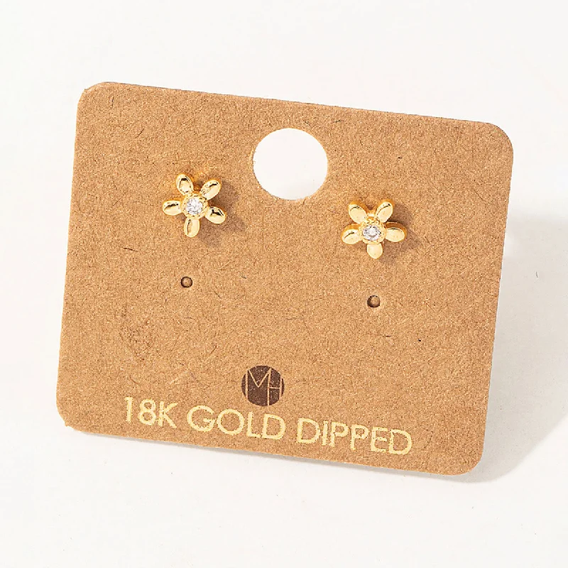 African Drop Earrings with Culture -Mini Flower Stud Earrings