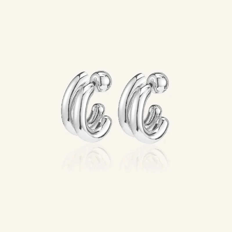 Pearl Drop Earrings for Elegance -Florence Earrings (Silver)