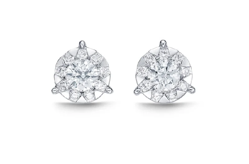 Tarnish Resistant Drop Earrings for Longevity -MEMOIRE-BOUQUET 3-PRONG STUDS 1.31-1.37CTW (.40 CENTERS)
Bouquet 3-Prong Studs 1.33ctw approx. (.40 centers) FEBQ12600008W72000