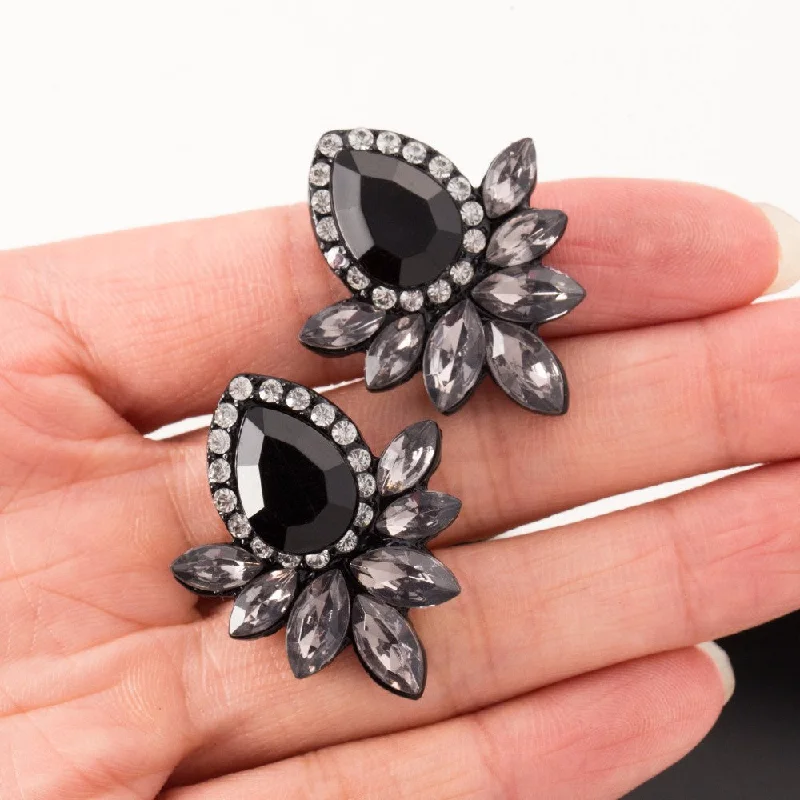 Drop Earrings with Abstract Designs -New Fashion Rhinestone Stud Earrings