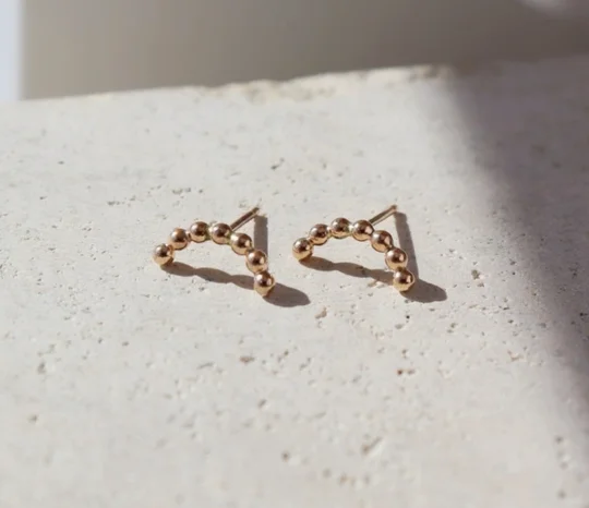 Drop Earrings for Concert Look -Sequin Arc Earrings - 14k Gold Fill or Sterling Silver