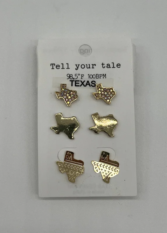 Drop Earrings for Yoga Session -Texas Earrings - 3 Piece