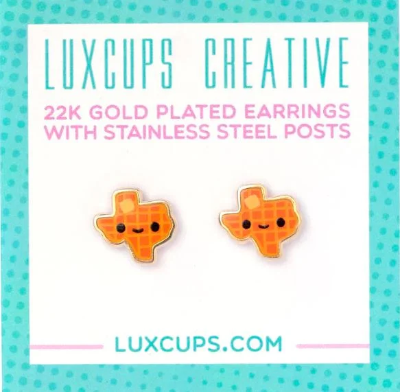 Drop Earrings for Shopping Trip -Texas Waffle Earrings